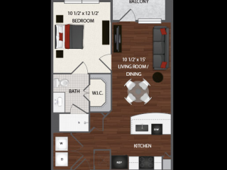 Elan 1bed-1bath - floor plan_ava 597sq ft Elan 1bed-1bath - floor plan_ava 597sq ft