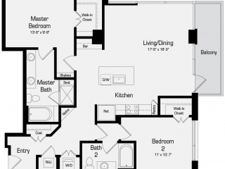 Latitude B4 2Bedroom + 2bathrooms - 1157sqft floorplan Latitude B4 2Bedroom + 2bathrooms - 1157sqft floorplan
